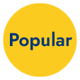 Photo of a logo that says popular with rounded background - Thrift Chicks